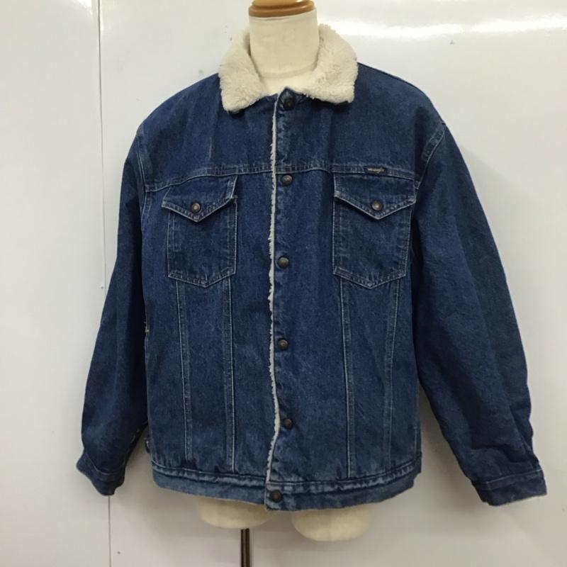 ラングラー Wrangler ジャケット、上着 ジャケット、ブレザー デニムジャケット カラージャケット 長袖ジャケット Gジャン ロゴ、文字 インディゴ / インディゴ /  メンズ USED 古着 中古 10112719