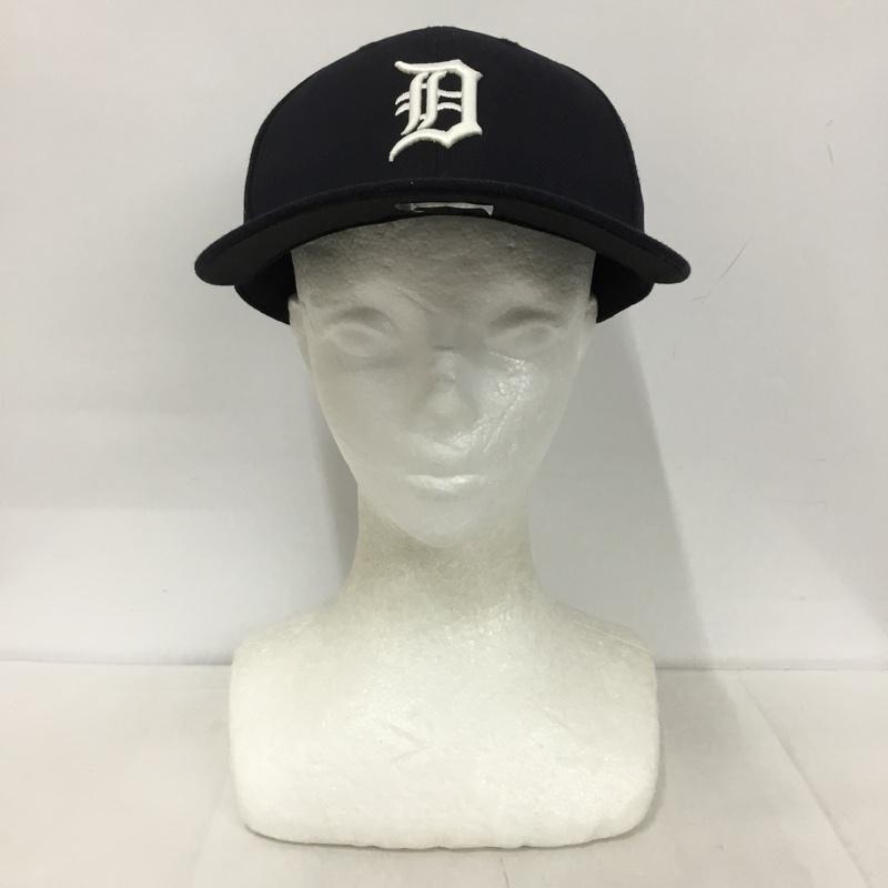 ニューエラ NEW ERA 帽子 キャップ デトロイトタイガース 57.7cm ロゴ、文字 紺 / ネイビー /  メンズ USED 古着 中古 10125184