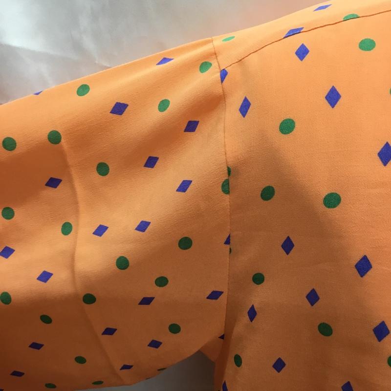 サンタフェ SANTAFE シャツ、ブラウス 長袖 3 総柄 橙 / オレンジ /  メンズ USED 古着 中古 10106306