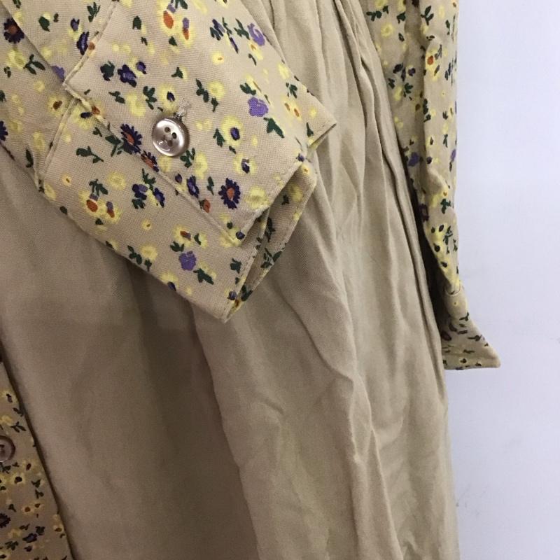 アズールバイマウジー AZUL BY MOUSSY ワンピース ロングスカート 250DSM33-052B FLOWER PATTERN MIX ONEPIECE Vネック S 花柄 ベージュ / ベージュ /  レディース USED 古着 中古 10108594