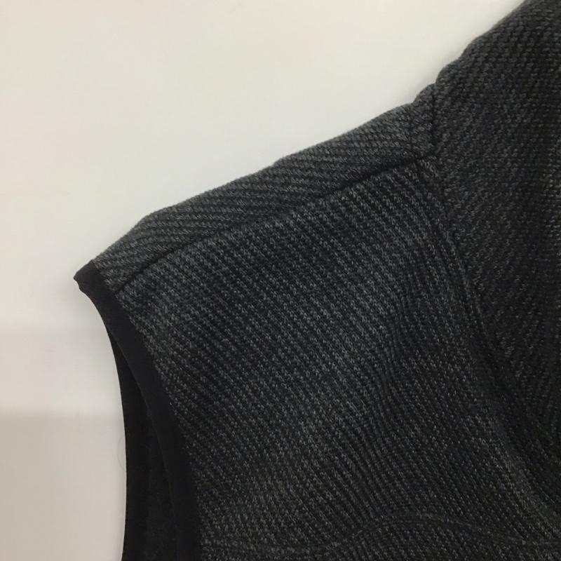 インヘリット INHERIT ベスト ベスト ジップアップベスト ノースリーブカットソー アウター スタンドカラー L 無地 黒 / ブラック /  メンズ USED 古着 中古 10141234