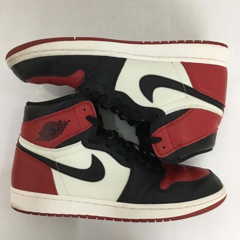 ナイキ NIKE スニーカー スニーカー 555088-610 AIR JORDAN 1 RETRO HIGH OG 28.5cm 箱有 28.5cm ロゴ、文字 黒 / ブラック / X 白 / ホワイト / X 赤 / レッド /  メンズ USED 古着 中古 10124379