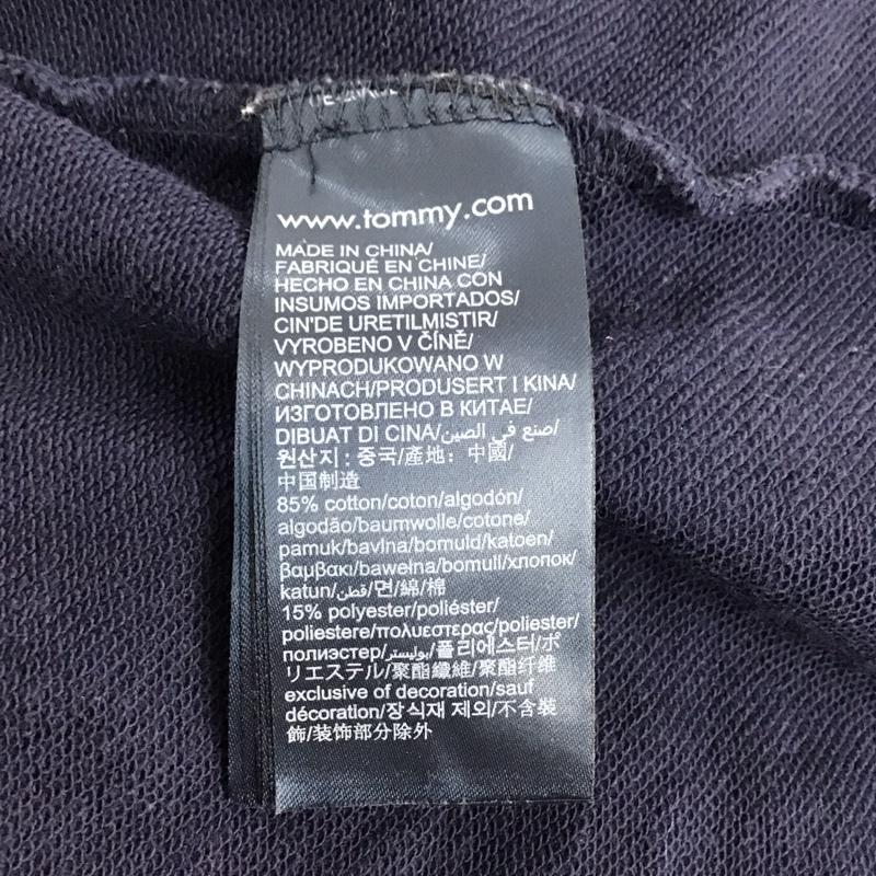 トミー ジーンズ TOMMY JEANS パーカー 半袖 半袖パーカーカットソー プルオーバーパーカー M ロゴ、文字 紺 / ネイビー /  メンズ USED 古着 中古 10147285