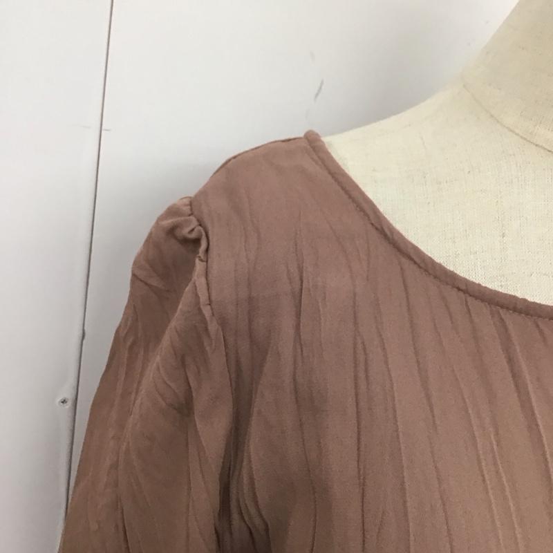 ナチュラルクチュール natural couture ワンピース ロングスカート 半袖 ティアード 後ろリボン FREE 無地 桃 / ピンク /  レディース USED 古着 中古 10115494