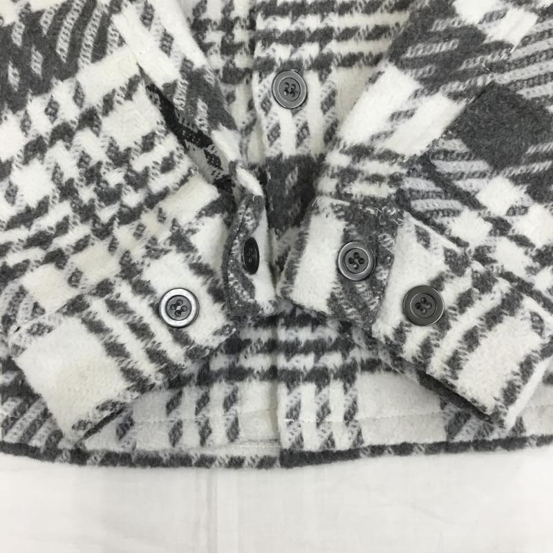 エピトミ EPTM. ジャケット、上着 ジャケット、ブレザー シャツジャケット L チェック 白 / ホワイト / X 黒 / ブラック /  メンズ USED 古着 中古 10140070