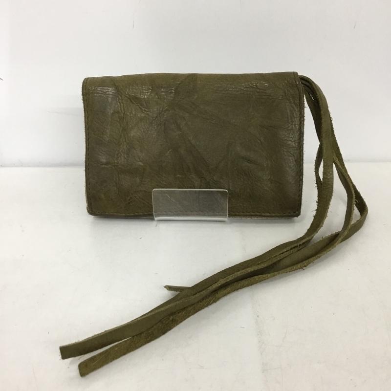 ディーゼル DIESEL 財布 二つ折り レザー 無地 カーキ / カーキ /  メンズ USED 古着 中古 10145161