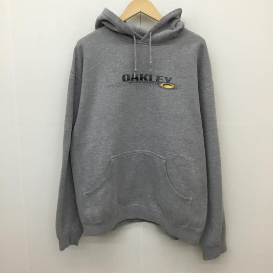 オークリー OAKLEY パーカー 長袖 M ロゴ、文字 灰 / グレー /  メンズ USED 古着 中古 10137470