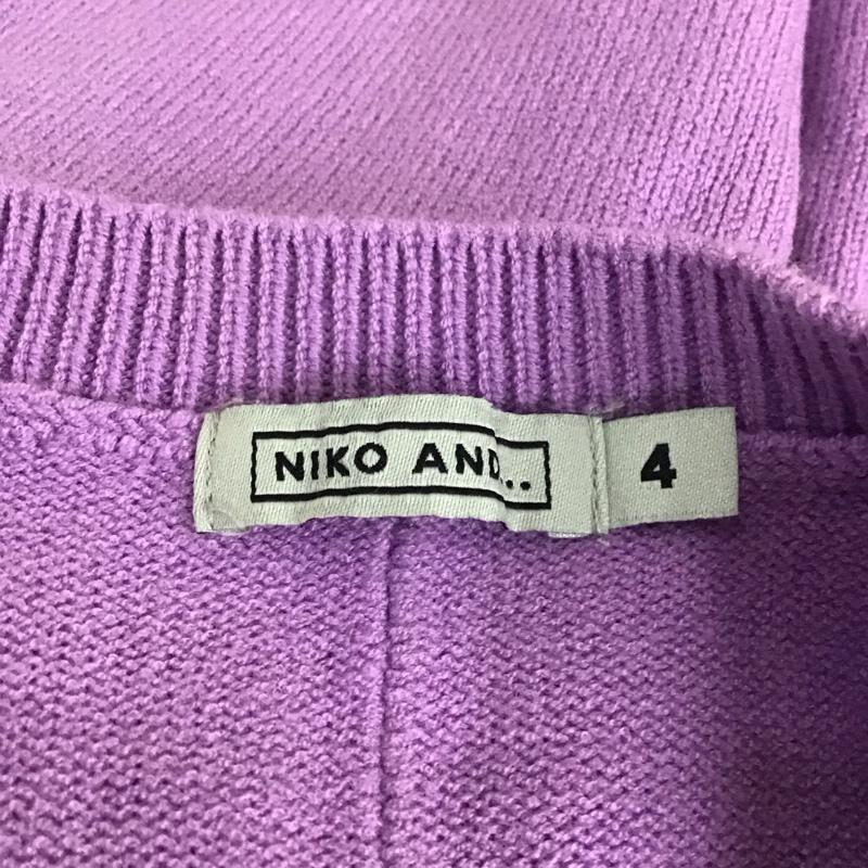 ニコアンド niko and... ニット、セーター 長袖 L 無地 紫 / パープル /  レディース USED 古着 中古 10117715