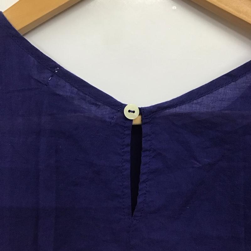 ニコアンド niko and... トップス トップス ST93SB08TO ノースリフリルブラウス 3 無地 青 / ブルー /  レディース USED 古着 中古 10141990