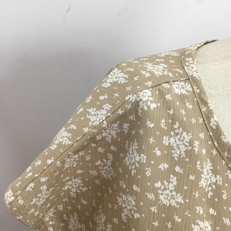 アーバンリサーチ URBAN RESEARCH ワンピース ロングスカート UR95-26C017 フラワープリントドロストワンピース フレンチスリーブ FREE 花柄 ベージュ / ベージュ /  レディース USED 古着 中古 10112966