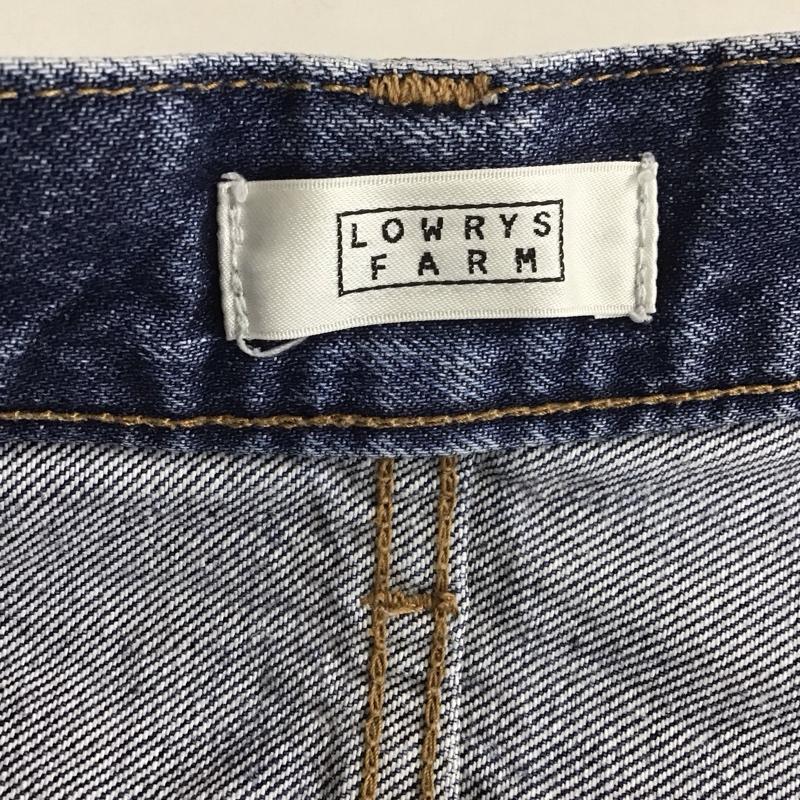 ローリーズファーム LOWRYS FARM パンツ デニム、ジーンズ デニムパンツ ワイドパンツ カジュアルパンツ L 無地 インディゴ / インディゴ /  レディース USED 古着 中古 10129780