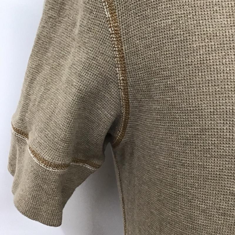 ディーゼル DIESEL Tシャツ 半袖 ヘンリーネック S ロゴ、文字 茶 / ブラウン /  メンズ USED 古着 中古 10110832