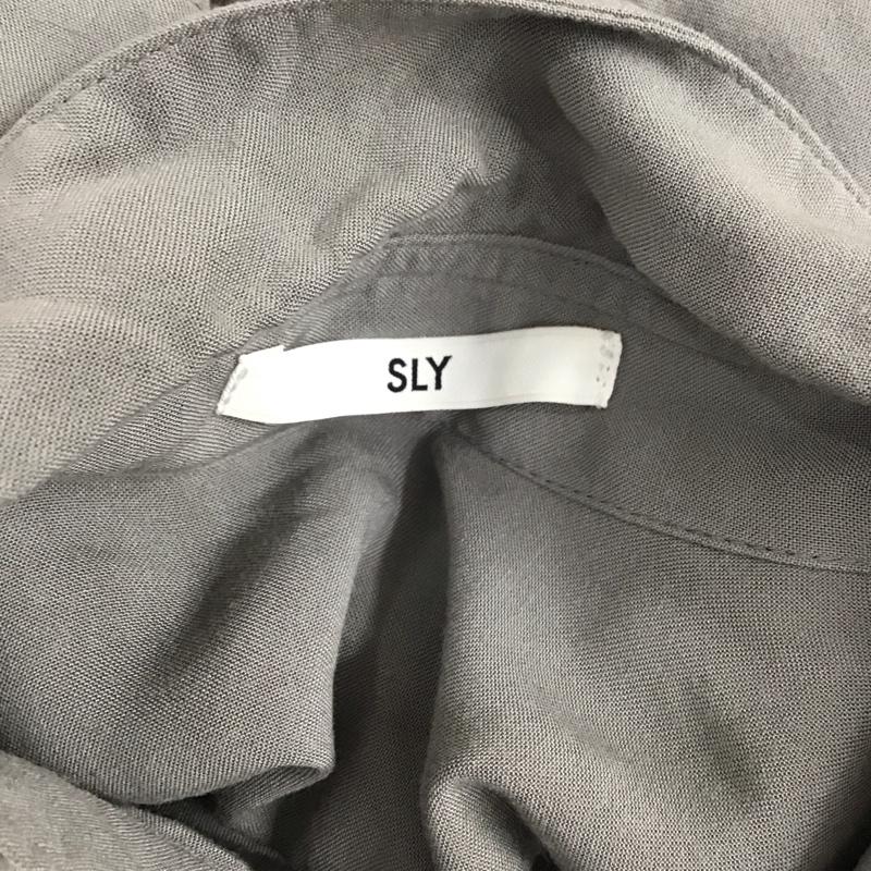 スライ SLY ワンピース ロングスカート 0309AT30-0820 スリット シャツワンピース 長袖 FREE 無地 灰 / グレー /  レディース USED 古着 中古 10114016