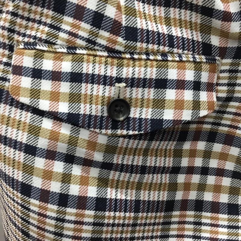 インヘリット INHERIT パンツ スラックス スラックスパンツ ワイドパンツ カジュアルパンツ チェックパンツ L チェック マルチカラー / マルチカラー /  メンズ USED 古着 中古 10115206