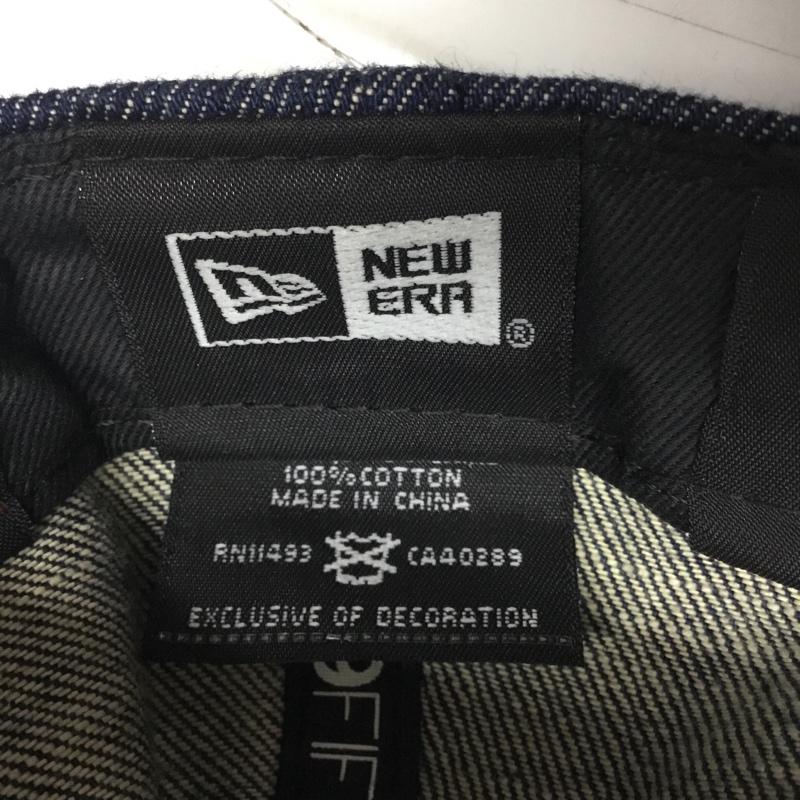 ニューエラ NEW ERA 帽子 キャップ NY ニューヨーク ヤンキース 59FIFTY デニム ロゴ、文字 インディゴ / インディゴ /  メンズ USED 古着 中古 10107887