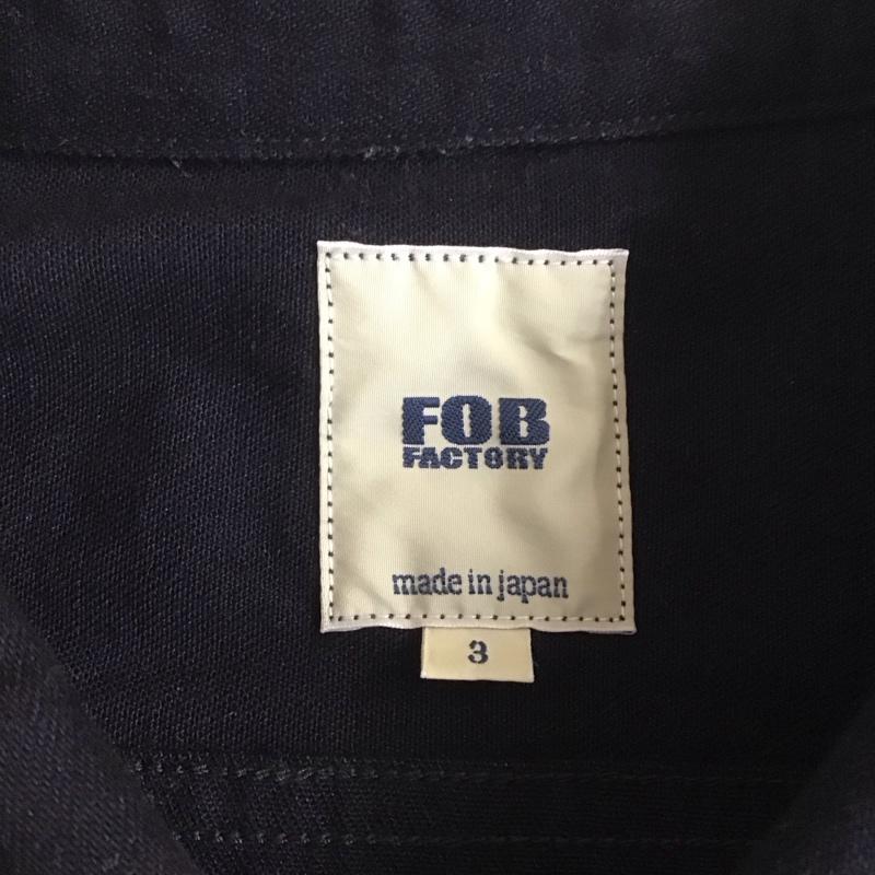 エフオービーファクトリー FOB FACTORY ジャケット、上着 ジャケット、ブレザー F3484 セルヴィッチデニムコールマイナーシャツ 長袖シャツジャケット カラージャケット 3 無地 黒 / ブラック /  メンズ USED 古着 中古 10107127