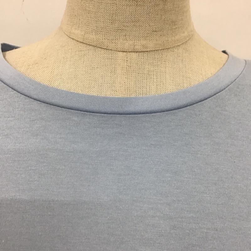 ザラ ZARA カットソー 半袖 3641 334 406 袖フリル S 無地 水色 / ライトブルー /  レディース USED 古着 中古 10116660