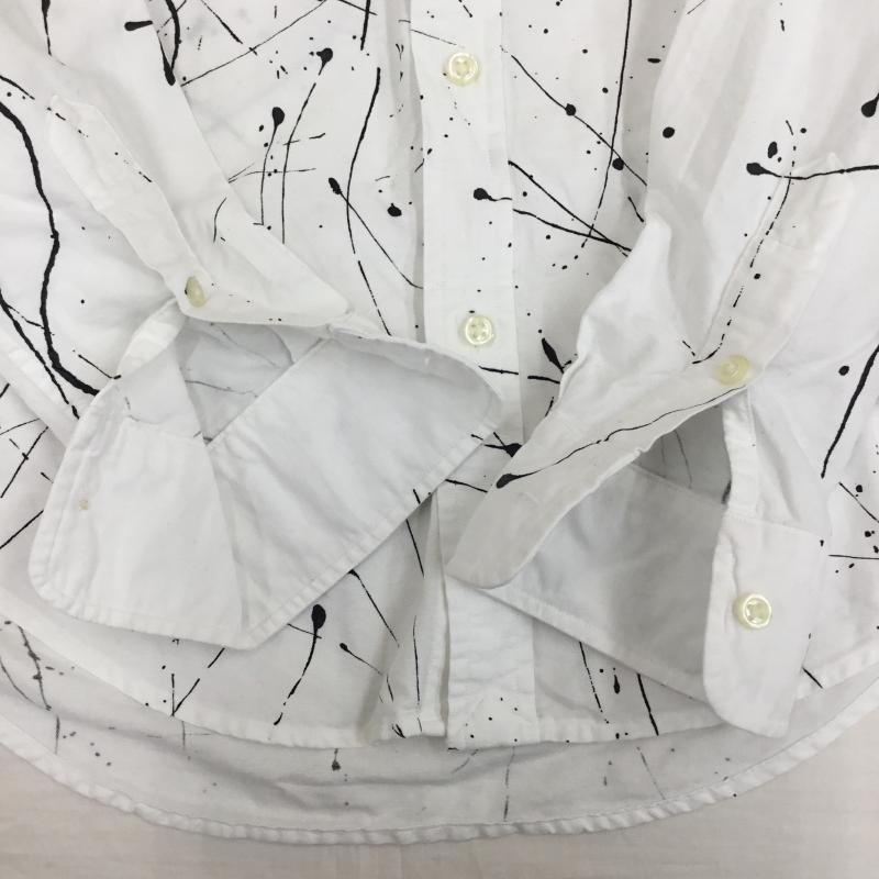 ラルフローレン RALPHLAUREN シャツ、ブラウス 長袖 4 総柄 白 / ホワイト / X 黒 / ブラック /  メンズ USED 古着 中古 10144854