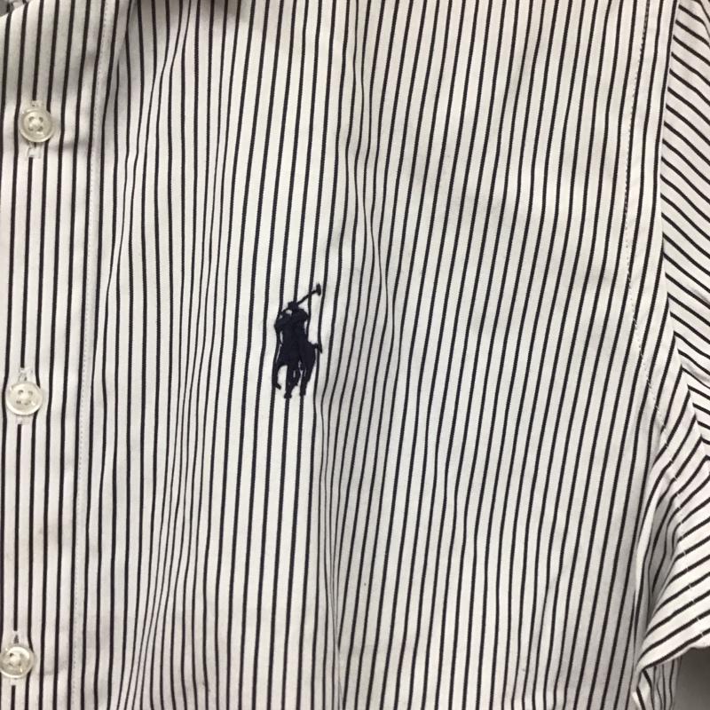ラルフローレン RALPHLAUREN シャツ、ブラウス 半袖 半袖シャツ ストライプシャツ S ストライプ 白 / ホワイト / X 紺 / ネイビー /  ボーイズ USED 古着 中古 10128765
