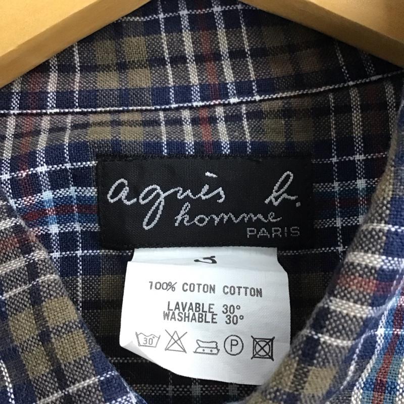 アニエスベーオム AGNESB.HOMME シャツ、ブラウス 長袖 長袖シャツ チェックシャツ カラーシャツ 3 チェック マルチカラー / マルチカラー /  メンズ USED 古着 中古 10147071