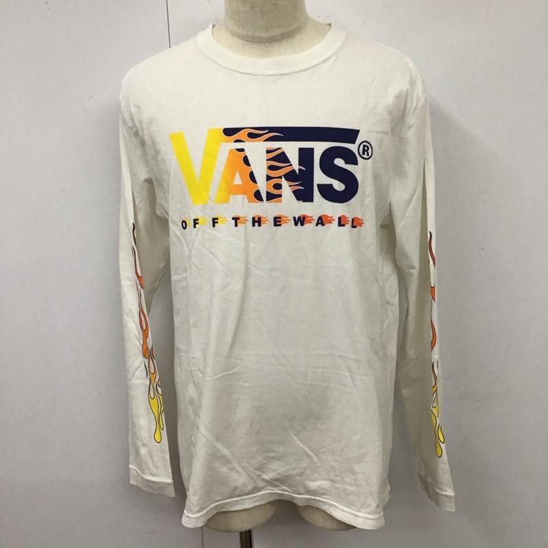 バンズ VANS カットソー 長袖 長袖カットソー クルーネックカットソー ロングスリーブカットソー プリントTシャツ XL プリント 白 / ホワイト /  メンズ USED 古着 中古 10115326