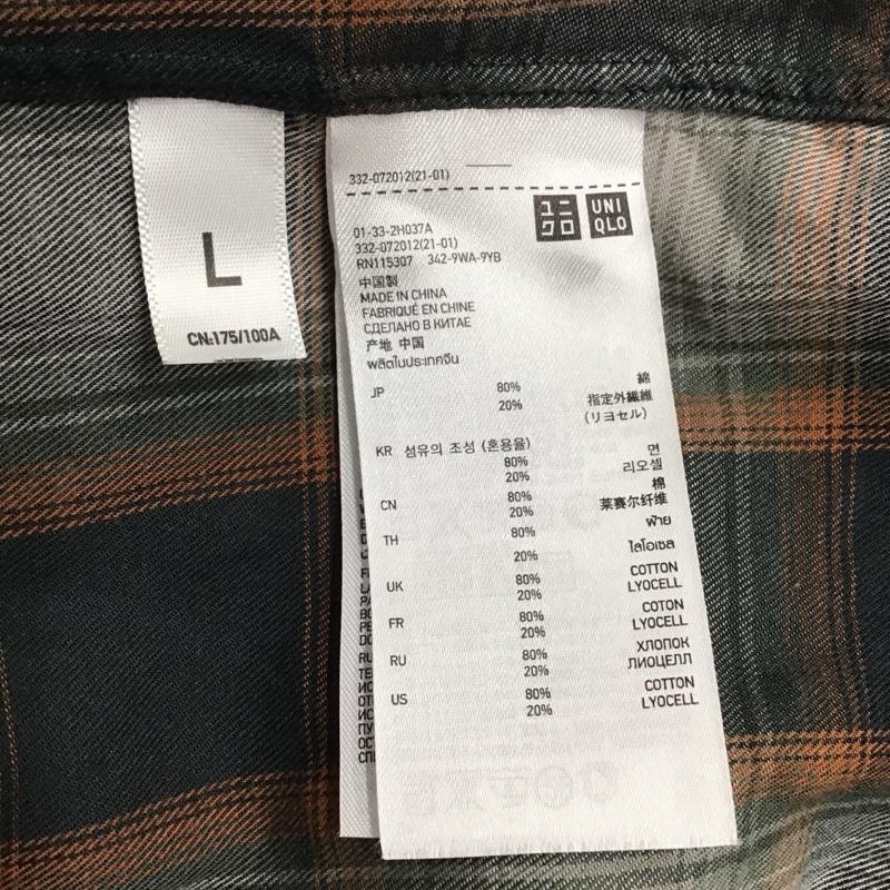 ユニクロ UNIQLO シャツ、ブラウス 長袖 332-072012 アンダーカバー コラボチェックシャツ L チェック マルチカラー / マルチカラー /  メンズ USED 古着 中古 10141106