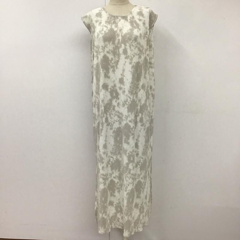 デュラス DURAS ワンピース ロングスカート D1720205 細プリーツ ノースリーブ サイドスリット FREE  灰 / グレー /  レディース USED 古着 中古 10116782