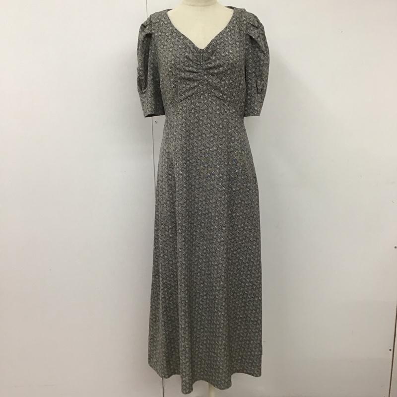スナイデル SNIDEL ワンピース ロングスカート 半袖ロングワンピース 総柄 花柄 フレアスカート 0 総柄 灰 / グレー /  レディース USED 古着 中古 10113033