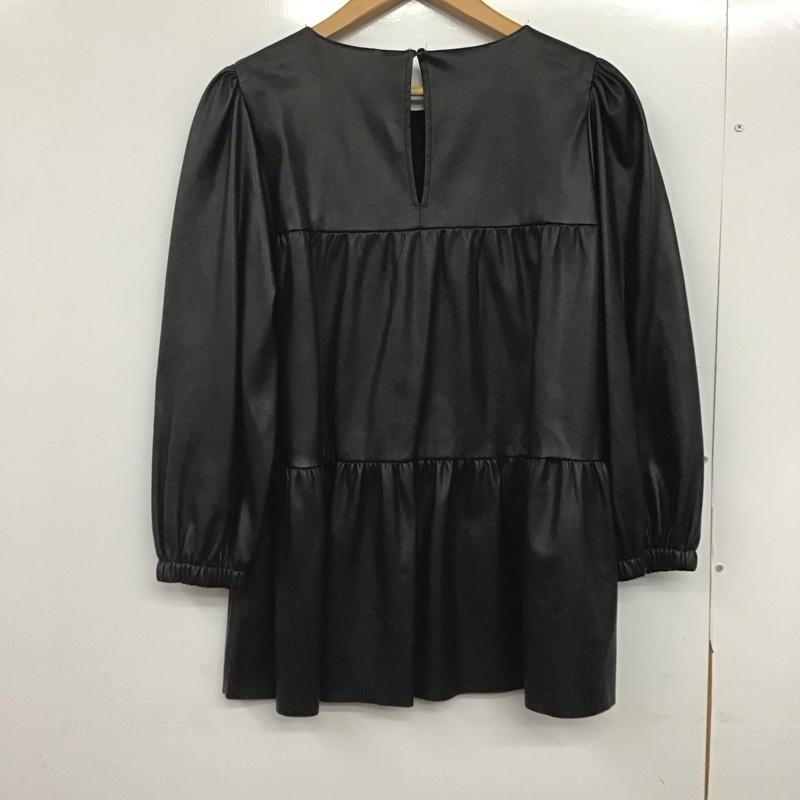 ザラ ZARA カットソー 長袖 L 無地 黒 / ブラック /  レディース USED 古着 中古 10146629