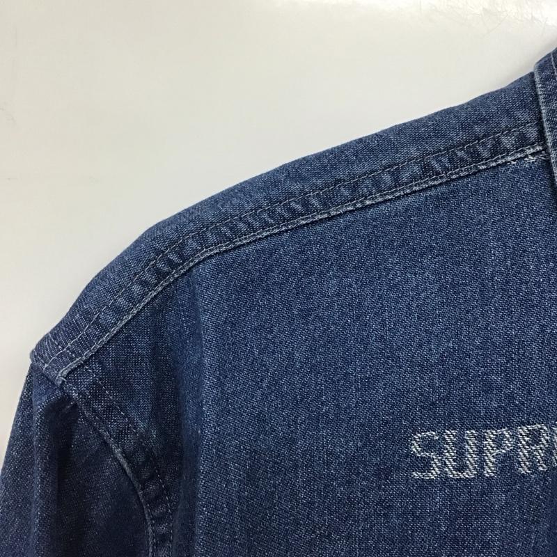 シュプリーム Supreme シャツ、ブラウス 長袖 19AW dimensionslogodenimshirt デニムシャツ プリントシャツ L プリント インディゴ / インディゴ /  メンズ USED 古着 中古 10142907