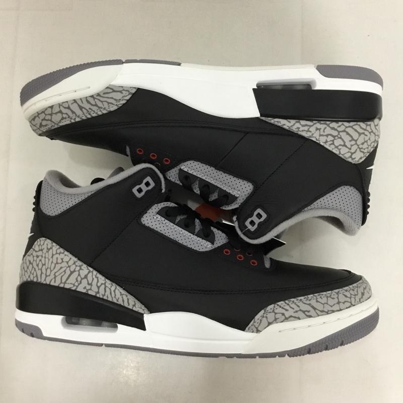 ナイキ NIKE スニーカー スニーカー DN3707 010 AIR JORDAN 3 RETRO 28.5cm 箱有 28.5cm ロゴ、文字 黒 / ブラック / X 灰 / グレー /  メンズ USED 古着 中古 10131580