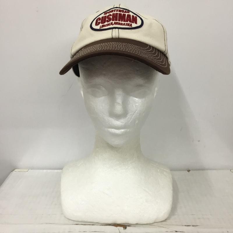 クッシュマン CUSHMAN 帽子 キャップ 29027 ロゴ、文字 茶 / ブラウン / X アイボリー / アイボリー /  メンズ USED 古着 中古 10124238