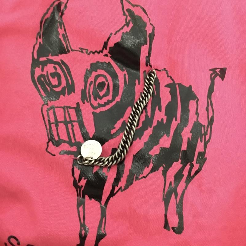 シーバイクロエ SEE BY CHLOE トートバッグ トートバッグ 犬モチーフ ドッグプリント ロゴ、文字 桃 / ピンク /  レディース USED 古着 中古 10148811