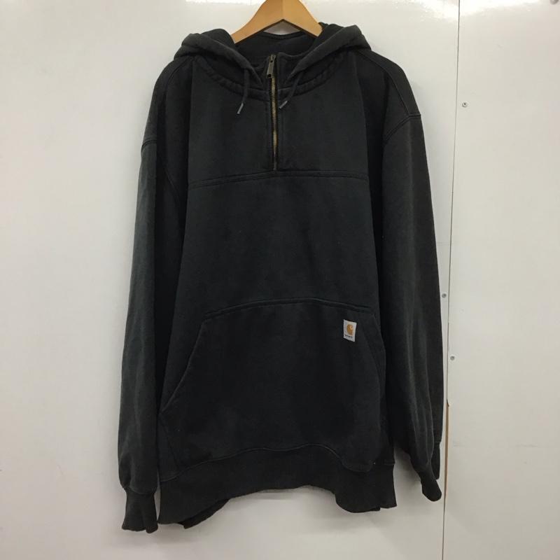 カーハート Carhartt パーカー 長袖 無地 黒 / ブラック /  メンズ USED 古着 中古 10145731