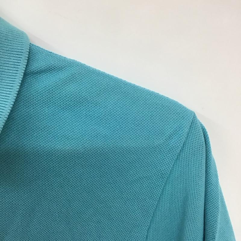 ラコステ LACOSTE ポロシャツ 半袖 半袖ポロシャツ 半袖カットソー カラーシャツ 3 ロゴ、文字 水色 / ライトブルー /  メンズ USED 古着 中古 10132798