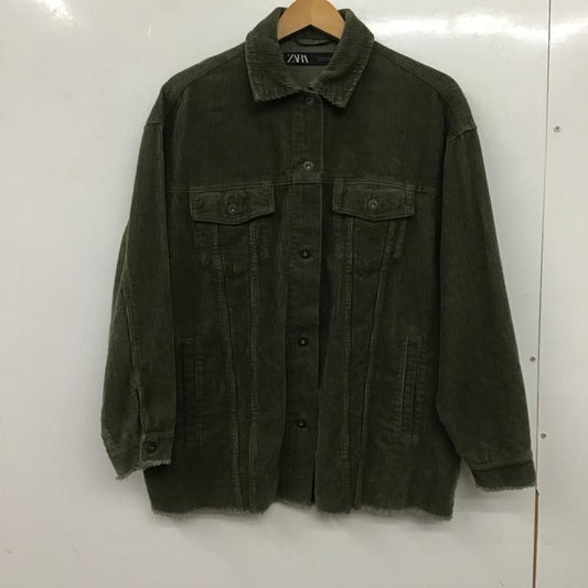 ザラ ZARA ジャケット、上着 ジャケット、ブレザー コーデュロイ S 無地 緑 / グリーン /  レディース USED 古着 中古 10139505