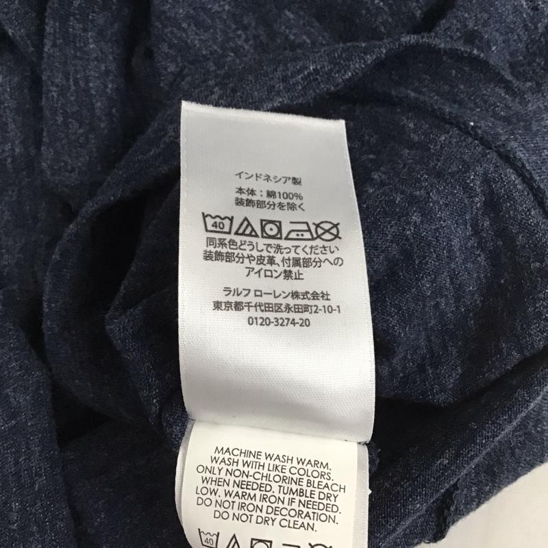 ポロラルフローレン POLO RALPH LAUREN カットソー 長袖 長袖カットソー 無地カットソー クルーネック S ロゴ、文字 紺 / ネイビー /  メンズ USED 古着 中古 10129085
