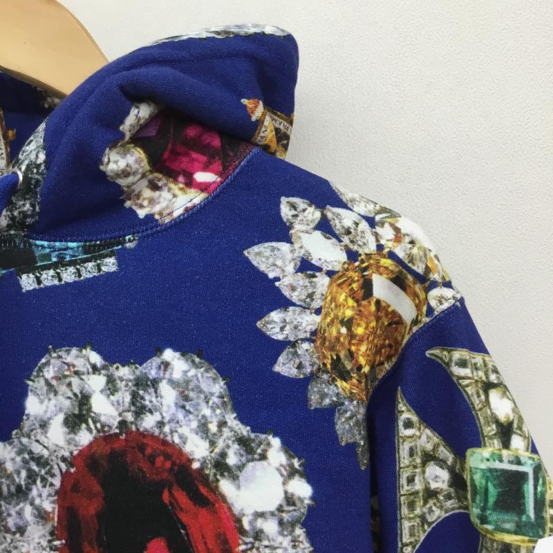 シュプリーム Supreme パーカー 長袖 Jewels Hooded Sweat shirt ジュエルズ フーデッド スウェット シャツ 18AW S プリント 青 / ブルー /  メンズ USED 古着 中古 10105690