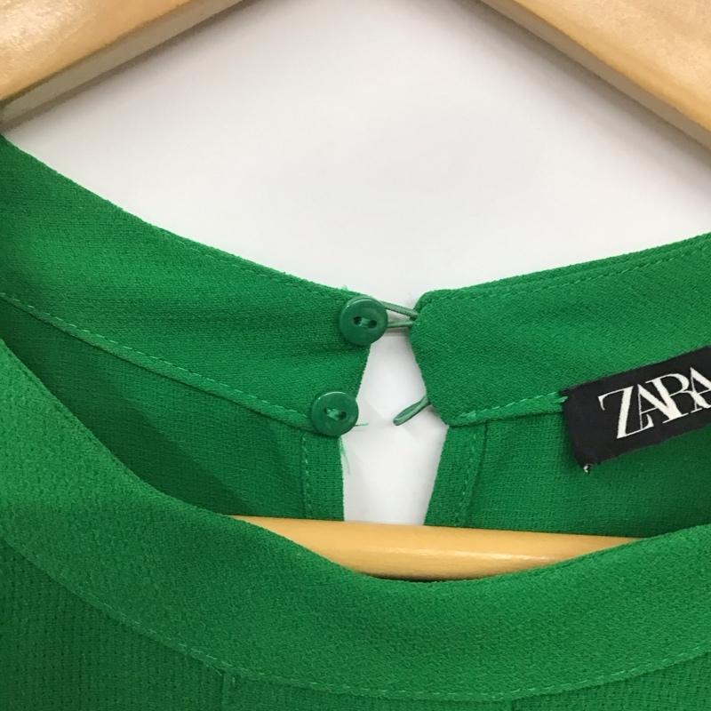 ザラ ZARA ワンピース ミニスカート M 無地 緑 / グリーン /  レディース USED 古着 中古 10130874