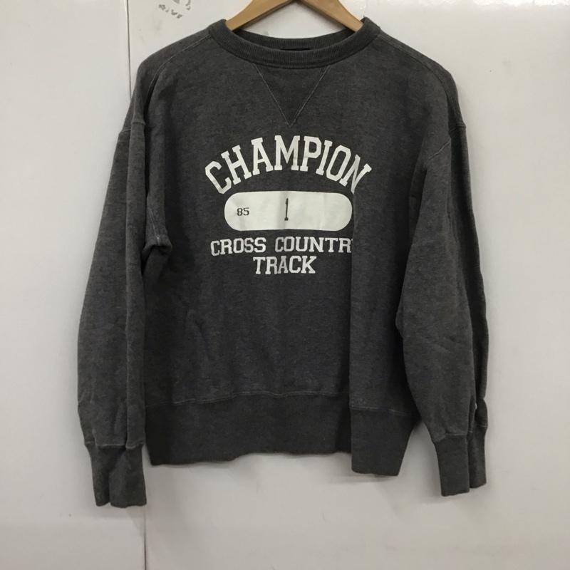 チャンピオン Champion トレーナー 長袖 長袖トレーナー スウェット クルーネック プルオーバー S ロゴ、文字 灰 / グレー /  メンズ USED 古着 中古 10129084