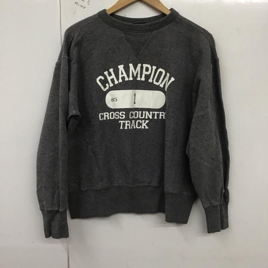 チャンピオン Champion トレーナー 長袖 長袖トレーナー スウェット クルーネック プルオーバー S ロゴ、文字 灰 / グレー /  メンズ USED 古着 中古 10129084