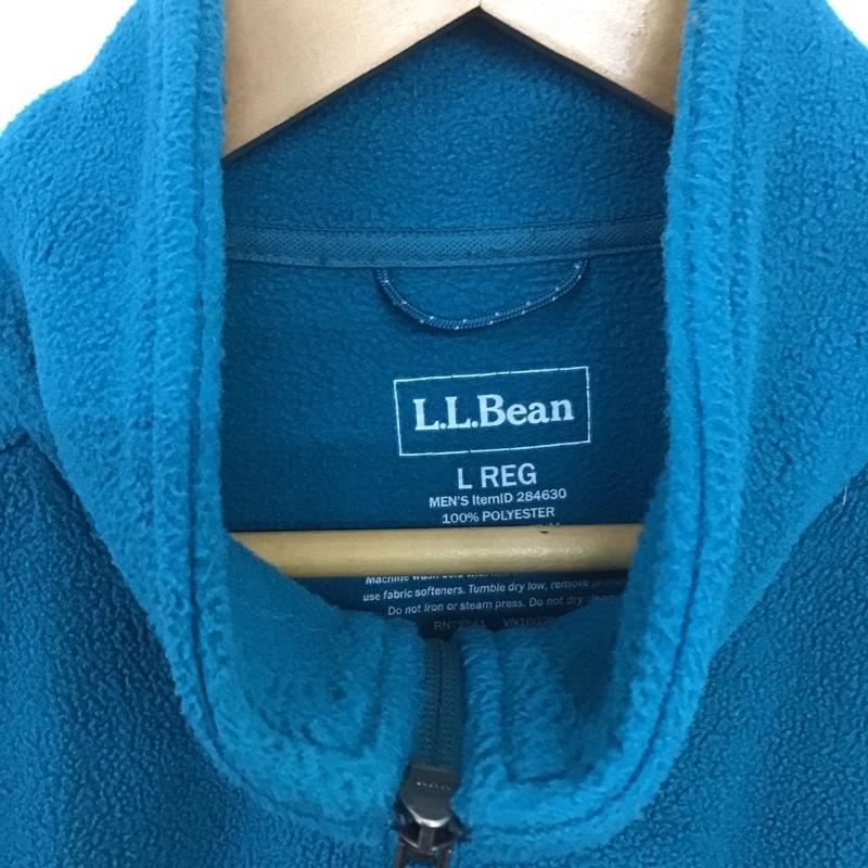 エルエルビーン L.L.Bean ジャケット、上着 ジャケット、ブレザー 284630 フリースジャケット ジップアップジャケット スタンドカラー L ロゴ、文字 青 / ブルー /  メンズ USED 古着 中古 10136150