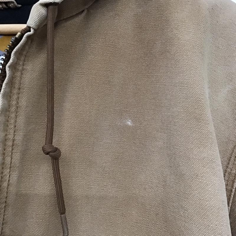 カーハート Carhartt ジャケット、上着 ジャンパー、ブルゾン ジップアップジャケット アウター 古着 L ロゴ、文字 ベージュ / ベージュ /  メンズ USED 古着 中古 10147368