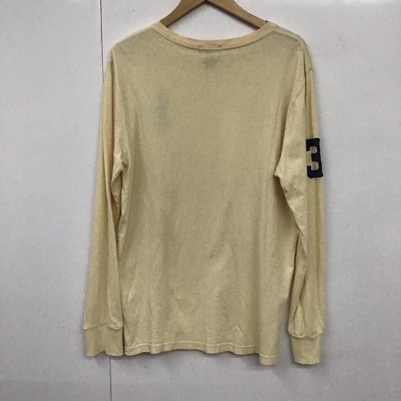 ポロバイラルフローレン Polo by RALPH LAUREN カットソー 長袖 長袖カットソー プリントカットソー クルーネック XL ロゴ、文字 アイボリー / アイボリー /  メンズ USED 古着 中古 10131158