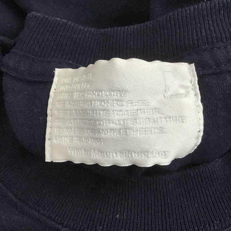 ホワイトマウンテニアリング WHITE MOUNTAINEERING Tシャツ 半袖 半袖カットソー プリントTシャツ クルーネックカットソー L プリント 紺 / ネイビー /  メンズ USED 古着 中古 10126522