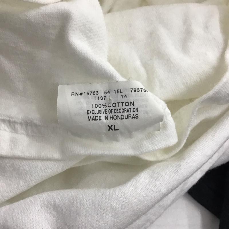 エロスティカ EROSTiKA カットソー 長袖 長袖カットソー プリントカットソー クルーネック ラグラン champion XL プリント 白 / ホワイト / X 黒 / ブラック /  メンズ USED 古着 中古 10134654