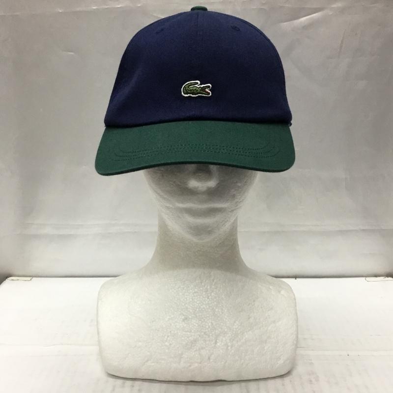 ラコステ LACOSTE 帽子 キャップ L1272 バイカラー ワンポイント 紺 / ネイビー / X 緑 / グリーン /  メンズ USED 古着 中古 10109743