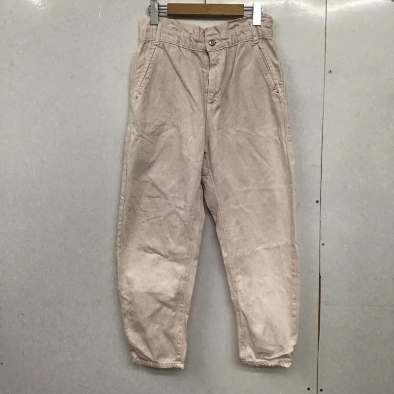 ザラ ZARA パンツ デニム、ジーンズ デニムパンツ ワイドパンツ カジュアルパンツ 38インチ 無地 桃 / ピンク /  レディース USED 古着 中古 10149566