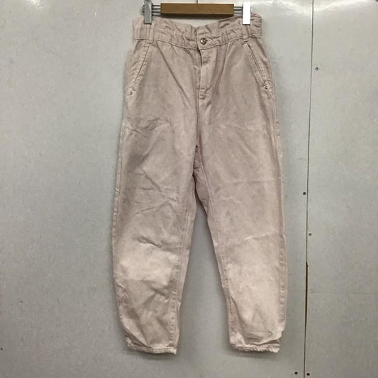 ザラ ZARA パンツ デニム、ジーンズ デニムパンツ ワイドパンツ カジュアルパンツ 38インチ 無地 桃 / ピンク /  レディース USED 古着 中古 10149566