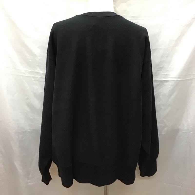 ラディアル RADIALL トレーナー 長袖 RAD-24AW-CUT002 Lowlane CREW NECK SWEATSHIRT LS タグ付き XL ロゴ、文字 黒 / ブラック /  メンズ USED 古着 中古 10122598